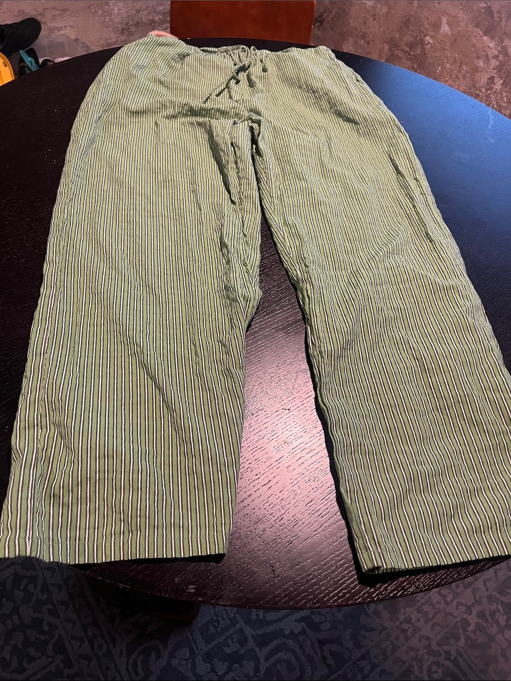 Things Between Green Striped Straight-Leg Women’s Pants